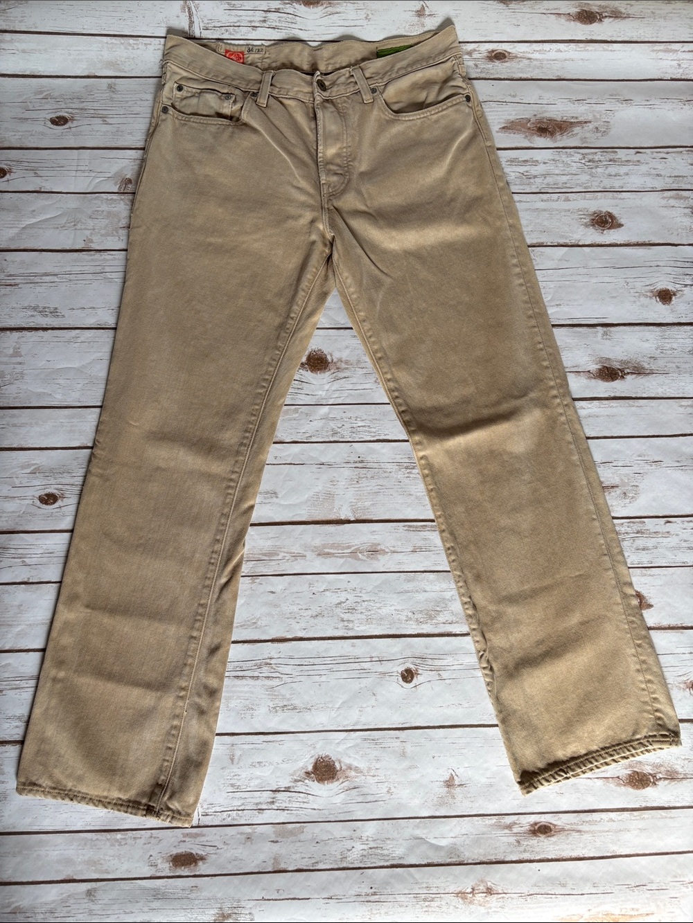 GAP 1969 Straight Fit 100% Cotton Tan Khaki Pants Size W34 L32
